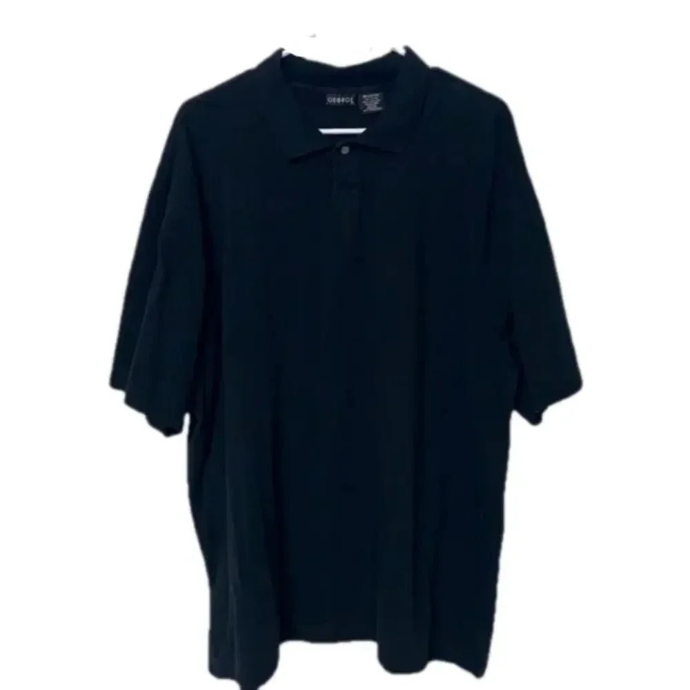Imperfect collar shirt men’s black 2XL collar shirt‎ George 100% cotton
